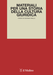 Cover: Materiali per una storia della cultura giuridica - 1120-9607