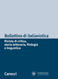 Copertina del fascicolo 2/2022 from journal Bollettino di italianistica